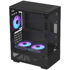 Корпус Formula Crystal Z1CM v2 черный без БП mATX 5x120мм 1xUSB3.0 audio bott PSU