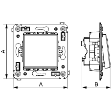 Переключатель одноклавишный в стену DKC 4400113 