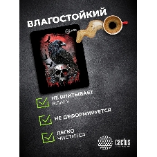 Коврик для мыши Cactus Raven 250x200x3мм (CS-MP-D14S)