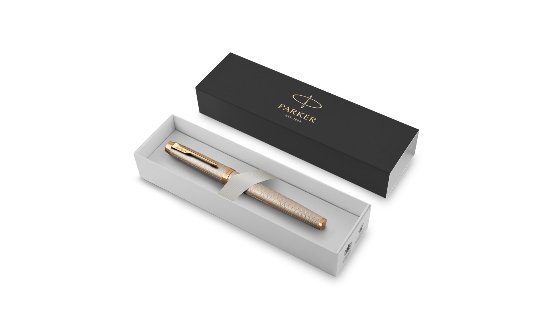 Ручка перьевая Parker IM Premium F323 (CW1931684) Grey GT, F, сталь нержавеющая, подарочная коробка
