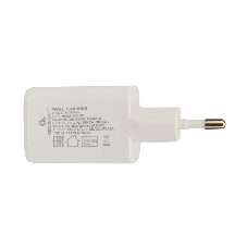 Сетевое зарядное устройство Cablexpert MP3A-PC-42, 30Вт, быстрая зарядка QC3.0/PD, 2 порта: USB и Type-C, белый, пакет