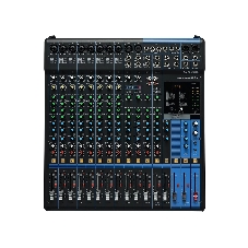 Пульт Yamaha [MG16XU] 16-канальный микшерный пульт: макс. 10 микрофонных/16 линейных входов (8 моно + 4 стерео)/4 групповые шины + 1 стереошина/4 шины AUX, Микрофонные предусилители D-PRE, Фантомное питание +48 В, эффекты: SPX с 24 программами, И