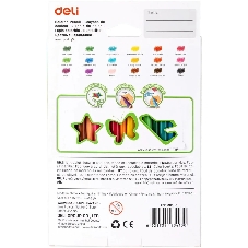 Карандаши цветные Deli EC113-18 Enovation, трехгранный профиль, пластик 18 цветов, коробка с европодвесом (18шт)