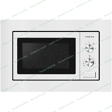 Микроволновая печь встраиваемая Hyundai HBW 2030S WG белый, 20 л, 800 Вт, переключатели - поворотный механизм