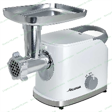 Мясорубка электрическая АКСИНЬЯ КС-2004 белый, 3000 Вт, 3.0 кг/мин, реверс, защита от перегрузки, насадки - 6