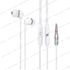 Проводные наушники Aksberry Y1 белый, внутриканальные, микрофон