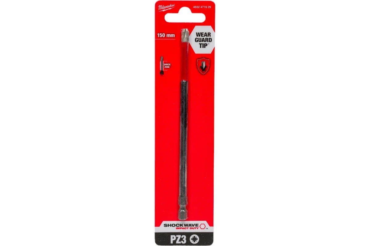 Бита Milwaukee Shockwave PZ3 150мм (4932471929)