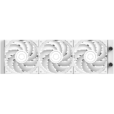 Система жидкостного охлаждения ID-Cooling FX360 LCD PE WHITE, 360 мм, 3x120 мм, 2450 об/мин, 34.3 дБ, 4-pin PWM, 350 Вт, ЖК-дисплей, ARGB, белый