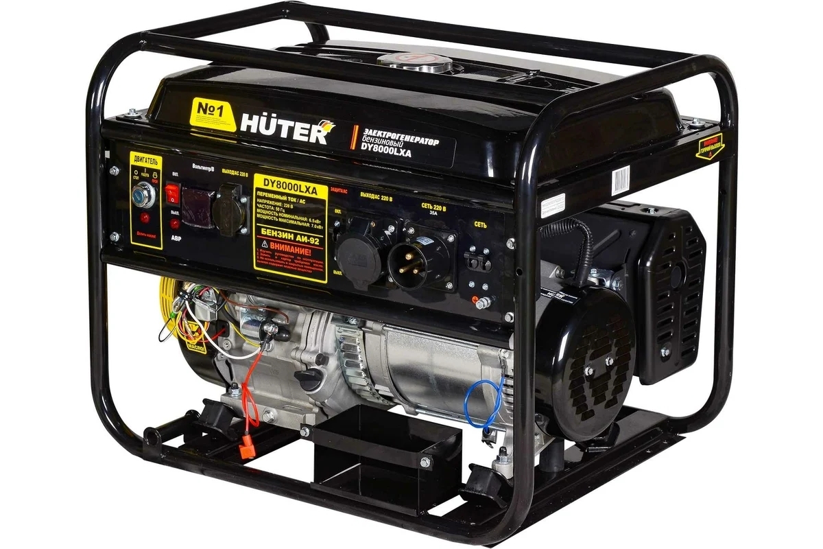 Электрогенератор бензиновый Huter DY8000LXA, 6.5 кВт, 81 дБ, 94 кг