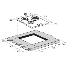 Варочная панель газ ZUGEL ZGH452W, белая