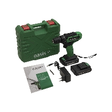 Дрель-шуруповерт Oasis AS-18V Eco (J) 201, 18 В, 1,5 Ач, 30 Нм, щеточный