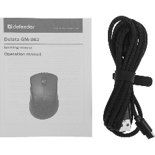 Мышь беспроводная Defender Delata GM-082 черный, 12000 dpi, радиоканал, Bluetooth, USB, кнопки - 6