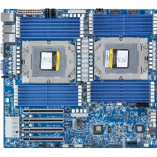 Серверная материнская плата Gigabyte MZ73-LM1, 2xSP5, AMD EPYC 9004/9005, 24xDDR5 RDIMM (до 4096 ГБ, 4800 МГц), 3xSlimSAS, 4xPCIe 4.0 x16, 1xM.2 22110, 2x10Gb LAN, 1xGb LAN (IPMI), 2xUSB-A 5Gbps, 1xVGA, 1xCOM, EATX