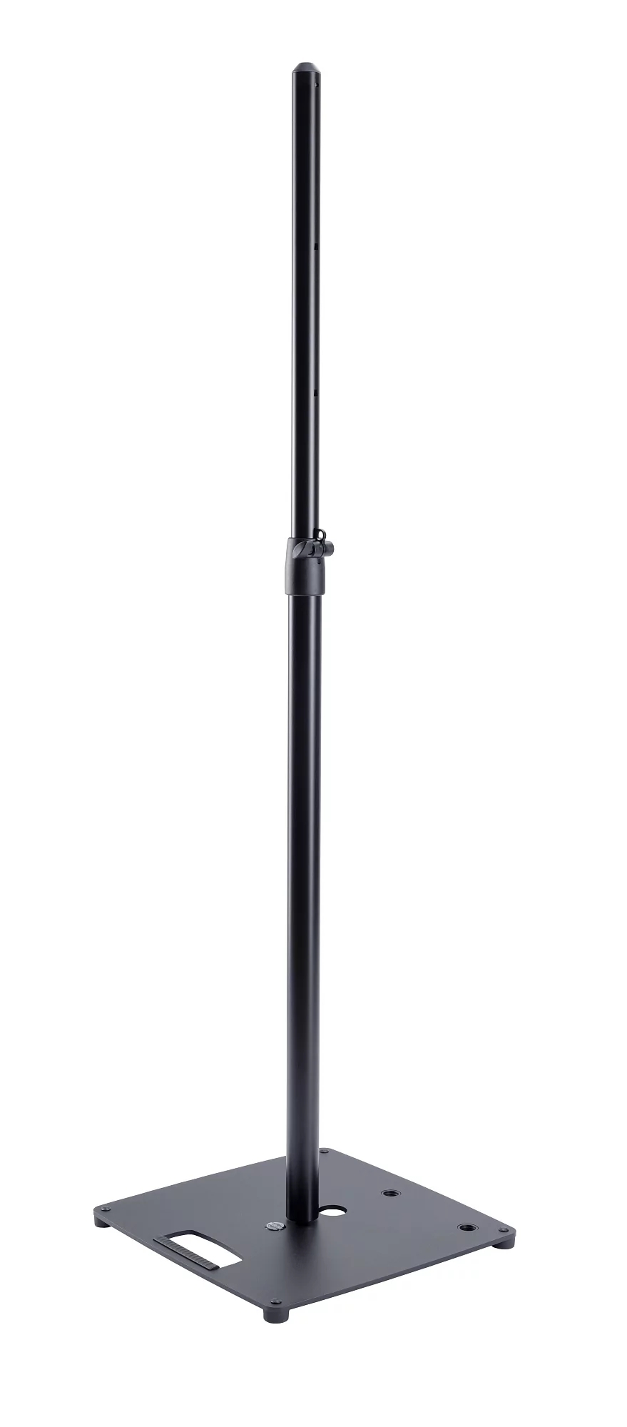 Стойка для акустической системы K&M 26729-000-55 высота от 1110 до 1810 мм, дисметр трубы 35 мм, возможность использования в ограниченном пространстве, квадратное основание, цвет черный