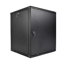 Шкаф телекоммуникационный настенный разборный ЦМО ЭКОНОМ 12U (600 x 520) дверь металл, черный (ШРН-Э-12.500.1-9005)