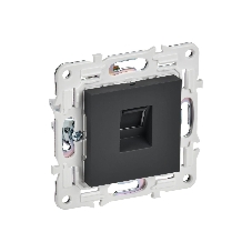Розетка компьютерная IEK SKANDY SK-K01G графит RJ45 кат.5E SK-K10-1-K53