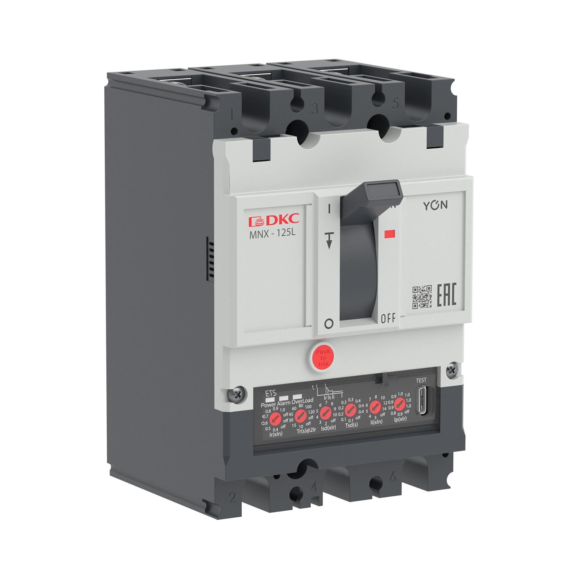 Выключатель автоматический DKC YON pro MNX125L 3P 125A 70kA при AC415V расц. ETS.