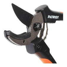 Секатор PATRIOT PAP-177,контактный,наковаленка (cталь 65 Mn), лезвие (япон.сталь SK5), PP+TPR рукоятки, пружин.привод,177 мм