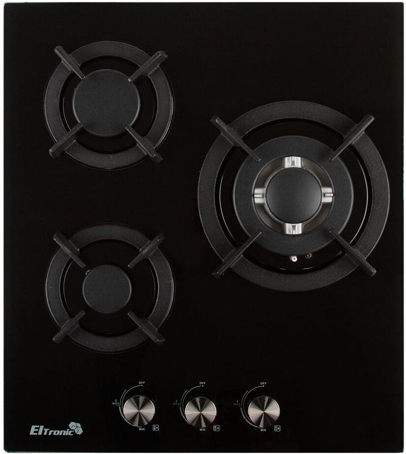 Газовая варочная панель ELTRONIC (33-10) 3 конфорки , черный