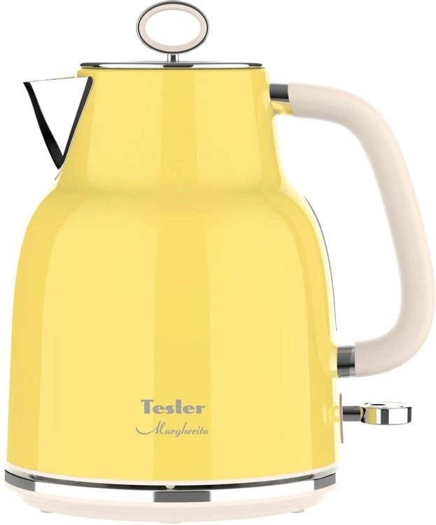 Чайник электрический Tesler KT-1760 желтый, 1.7 л, 2200 Вт, скрытый нагревательный элемент