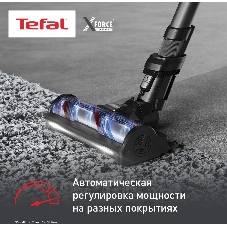 Пылесос вертикальный Tefal X-Force Flex TY9LC1WO серый/синий, питание от аккумулятора, 150 Вт, уборка сухая, пылесборник 0.65 л