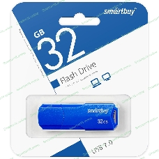 Флешка USB Smartbuy CLUE Blue (SB32GbCLU-BU), 32Gb, USB 2.0, R/W 15/5, синий