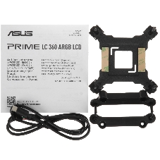 Жидкостная система охлаждения ASUS PRIME LC 360 ARGB LCD черный, алюминий/медь, 2500 об/мин, 36.5 дБ, 4 pin
