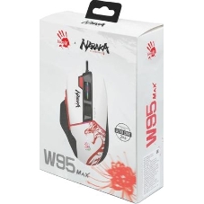 Мышь проводная A4Tech Bloody W95 Max Naraka белый/рисунок, оптическая, 12000 dpi, USB, кнопки - 6