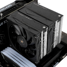 Кулер для процессора Thermalright Royal Knight 120 черный, 2x120 мм, алюминий/медь, 1900-2150 об/мин, 29.4 дБ, 4 pin PWM, высота 156 мм, без подсветки