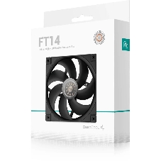Вентилятор для корпуса DEEPCOOL FT14 черный, 140 мм, 1650 об/мин, 25.1 дБ, 4 pin