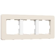 Рамка на 3 поста WERKEL Split (айвори/белый, soft-touch) W0033066