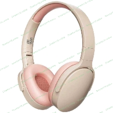 Беспроводные/проводные наушники Aksberry U3 Win Vibe бежево-розовый, накладные, Bluetooth + проводной, до 10 ч