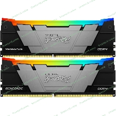 Оперативная память Kingston Fury Renegade, DDR4, 16Gb (2x8GB), 4600MHz, CL19, DIMM, с радиатором, RGB, черный/серебристый