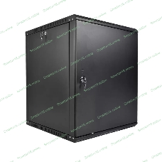 Шкаф телекоммуникационный настенный разборный ЦМО ЭКОНОМ 12U (600 x 350) дверь металл, черный (ШРН-Э-12.350.1-9005)