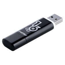 Флешка USB Smartbuy Glossy series Black (SB16GbGS-K), 16Gb, USB 2.0, R/W 25/15, черный