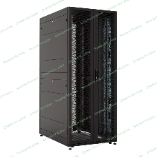 Шкаф серверный ПРОФ напольный 42U (800 1200) двери двойные перф. 2 шт., черный, в сборе