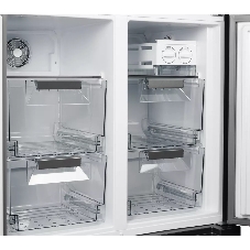 Холодильник Kuppersberg NMFV 18591 DX темный металл трехкамерный 390/170л морозилка снизу, No Frost, Side by Side