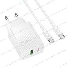Сетевое зарядное устройство BOROFONE (6941991122804) BAS74Aaa 1USB+1Type-C 3.0A QC3.0 PD20W для Type-C Type-C, белый
