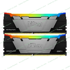 Оперативная память Kingston Fury Renegade, DDR4, 16GB (2x8GB), 3600MHz, CL16, DIMM, с радиаторами, RGB, серый/черный