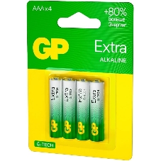 Батарея GP Extra Alkaline 24AXA21-2CRSBC4 AAA (4шт) блистер