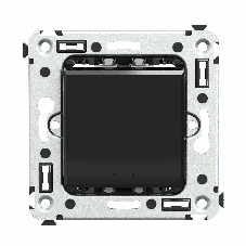 Инвертор одноклавишный DKC Avanti Черный квадрат