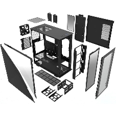 Компьютерный корпус Thermaltake Divider 300 TG черный без БП ATX 2x120мм 2xUSB 3.0 1xUSB3.1 audio front door bott PSU