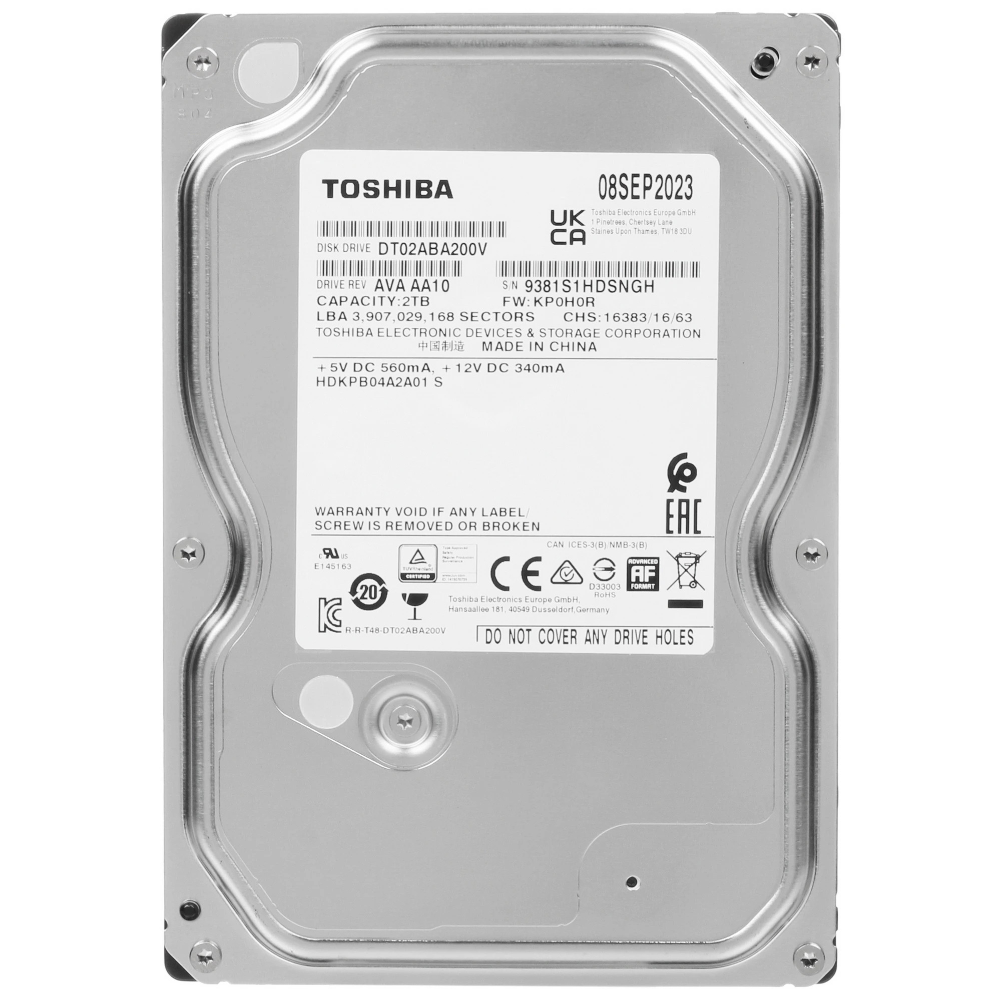 Жесткий диск Toshiba Surveillance HDD 3.5