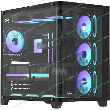 Компьютерный корпус AeroCool/Formula Crystal U2 Floe черный без БП ATX 1xUSB 2.0 1xUSB 3.0 1xUSB3.1 audio bott PSU