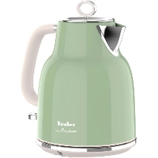 Чайник электрический Tesler KT-1760 зеленый, 1.7 л, 2200 Вт, скрытый нагревательный элемент