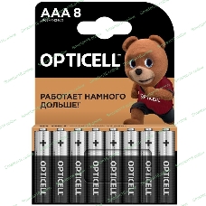 Элемент питания алкалиновый AAA/LR03 (блист. 8шт) Basic Opticell 5051009