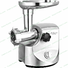 Мясорубка электрическая Pullman PL-PRO3500 серебристый, 3500 Вт, 3.5 кг/мин, реверс, металлический лоток, насадки - 8