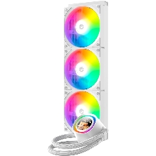 Система жидкостного охлаждения ID-Cooling FX360 LCD белый (Soc 1851/1700/1200/115X/AM5/AM4, 3x120мм fan, 2000rpm, 27.2 дБ, 350W, PWM 4-pin, Al+Cu)