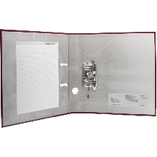 Папка-регистратор Silwerhof 2013375 A4 50мм, ПВХ/бумага бордовый, металлическая окантовка, сборная (упаковка: 2шт)
