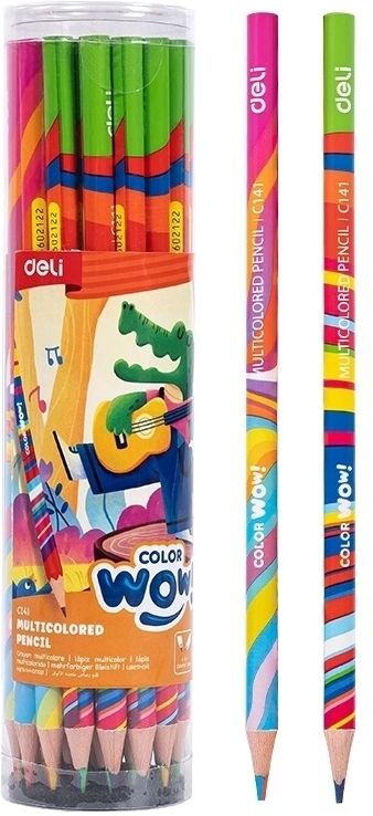 Карандаши цв. Deli EC141 Colorwow 3мм кругл. туба (28шт) 28 карандашей
